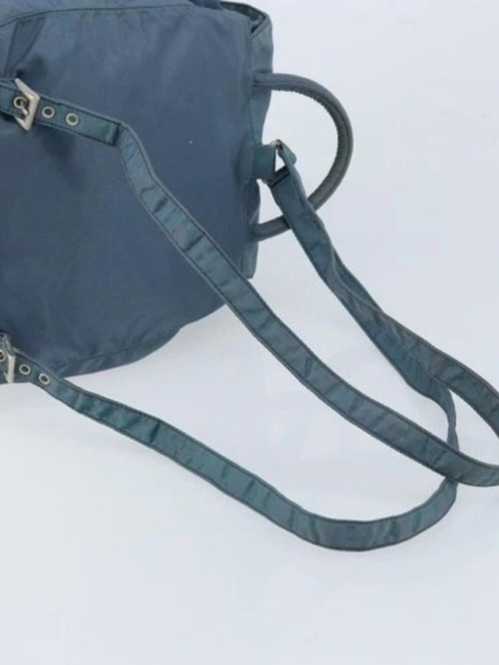 PRADA Backpack Nylon Baby Blue Silver Auth ti3674 - Picture 7 of 16